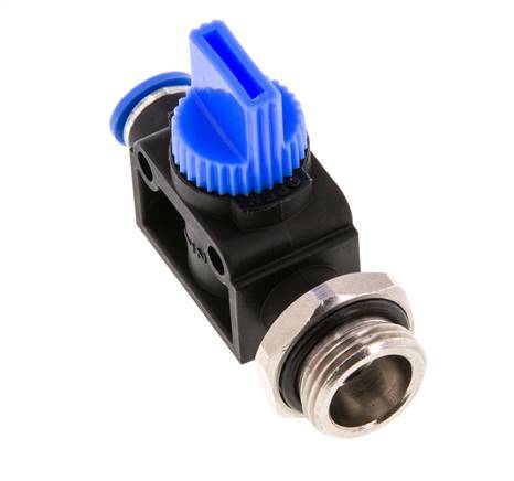 3/2-Wege-Absperr-Handventil 6 mm - G3/8'' Kunststoff/Messing Rohrseitige Entlüftung