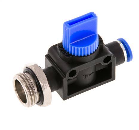3/2-Wege-Absperr-Handventil 6 mm - G3/8'' Kunststoff/Messing Rohrseitige Entlüftung