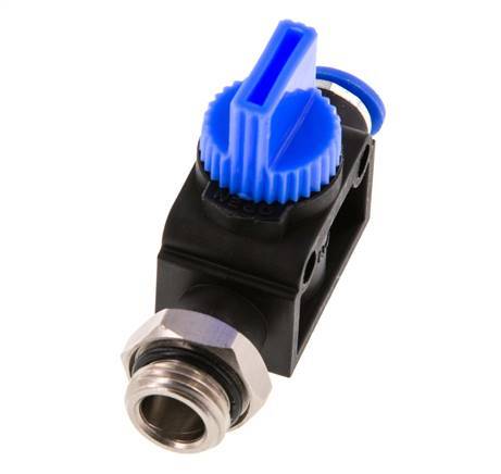 3/2-Wege-Absperr-Handventil 6 mm - G1/4'' Kunststoff/Messing Rohrseitige Entlüftung
