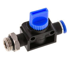 3/2-Wege-Absperr-Handventil 6 mm - G1/4'' Kunststoff/Messing Rohrseitige Entlüftung