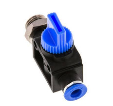 3/2-Wege-Absperr-Handventil 6 mm - G1/4'' Kunststoff/Messing Rohrseitige Entlüftung