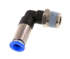 Steckverschraubung 8mm & R3/8'' männlich Selbstsperrendes Winkelstück Messing/PBT 0-10bar (0-145psi)