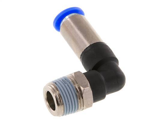 Steckverschraubung 8mm & R3/8'' männlich Selbstsperrendes Winkelstück Messing/PBT 0-10bar (0-145psi)
