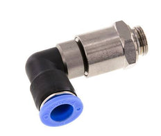 12mm & G3/8'' Ellbogen Schnelldrehgelenk Einsteck-Außengewinde Vernickeltes Messing/PBT NBR Drehbar