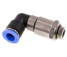 12mm & G3/8'' Ellbogen Schnelldrehgelenk Einsteck-Außengewinde Vernickeltes Messing/PBT NBR Drehbar