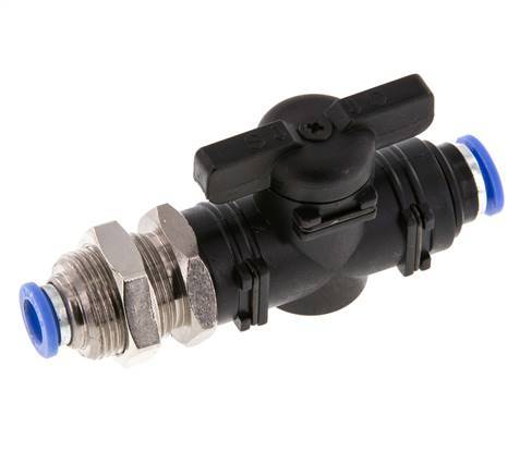 2-Wege-Kugelhahn, gerade, 6 mm, Kunststoff/Messing, Schott