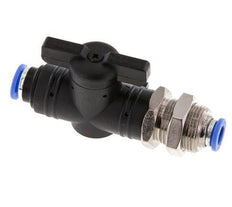 2-Wege-Kugelhahn, gerade, 6 mm, Kunststoff/Messing, Schott