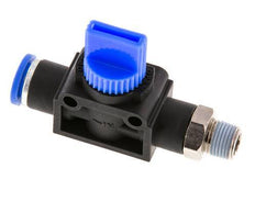 3/2-Wege-Absperr-Handventil 8 mm - R1/8'' Kunststoff/Messing Rohrseitige Entlüftung
