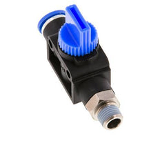 3/2-Wege-Absperr-Handventil 8 mm - R1/8'' Kunststoff/Messing Rohrseitige Entlüftung