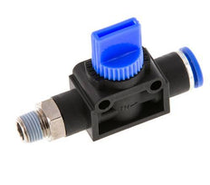 3/2-Wege-Absperr-Handventil 8 mm - R1/8'' Kunststoff/Messing Rohrseitige Entlüftung