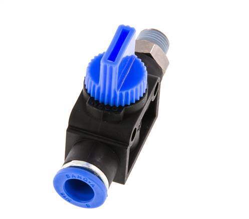 3/2-Wege-Absperr-Handventil 8 mm - R1/8'' Kunststoff/Messing Rohrseitige Entlüftung