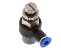 Durchflussregelungs-Schalldämpfer Abflusswinkel 4 mm - R1/4'' Messing/PA 66