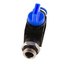 3/2-Wege-Absperr-Handventil 8 mm - G1/4'' Kunststoff/Messing Gewindeseitige Entlüftung