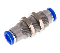 Steckverschraubung 10mm selbstsichernd Messing/PBT Bulkhead 0-10bar (0-145psi)