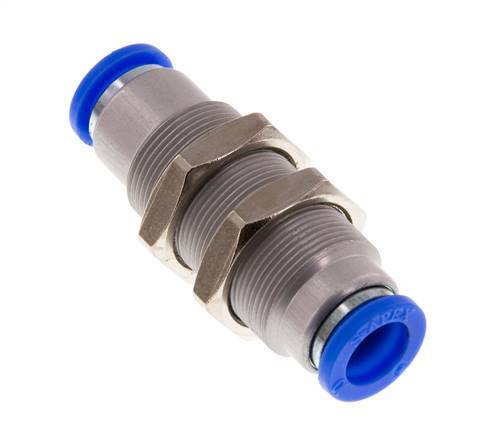 Steckverschraubung 10mm selbstsichernd Messing/PBT Bulkhead 0-10bar (0-145psi)