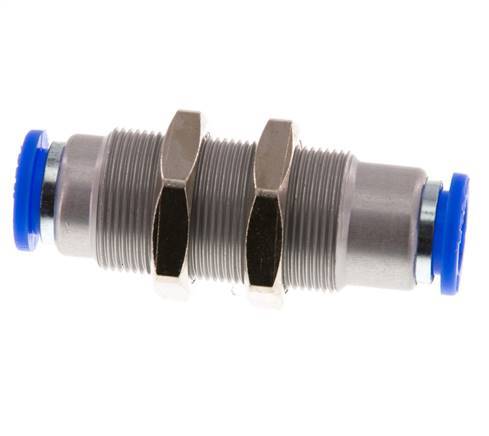 Steckverschraubung 10mm selbstsichernd Messing/PBT Bulkhead 0-10bar (0-145psi)