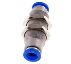 Steckverschraubung 10mm selbstsichernd Messing/PBT Bulkhead 0-10bar (0-145psi)