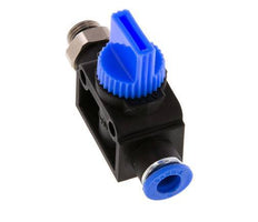 3/2-Wege-Absperr-Handventil 6 mm - G1/8'' Kunststoff/Messing Gewindeseitige Entlüftung