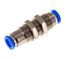 Steckverschraubung 8mm selbstsichernd Messing/PBT Bulkhead 0-10bar (0-145psi)