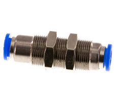 Steckverschraubung 8mm selbstsichernd Messing/PBT Bulkhead 0-10bar (0-145psi)