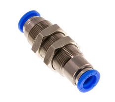 Steckverschraubung 8mm selbstsichernd Messing/PBT Bulkhead 0-10bar (0-145psi)