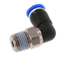 6mm & R1/4'' Ellbogen-Drehgelenk Einsteck-Außengewinde Vernickeltes Messing/PBT NBR Drehbar