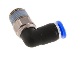 6mm & R1/4'' Ellbogen-Drehgelenk Einsteck-Außengewinde Vernickeltes Messing/PBT NBR Drehbar