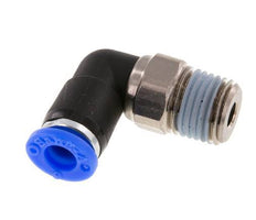 6mm & R1/4'' Ellbogen-Drehgelenk Einsteck-Außengewinde Vernickeltes Messing/PBT NBR Drehbar