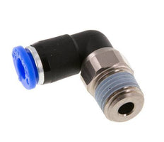 6mm & R1/4'' Ellbogen-Drehgelenk Einsteck-Außengewinde Vernickeltes Messing/PBT NBR Drehbar