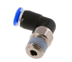 6mm & R1/4'' Ellbogen-Drehgelenk Einsteck-Außengewinde Vernickeltes Messing/PBT NBR Drehbar