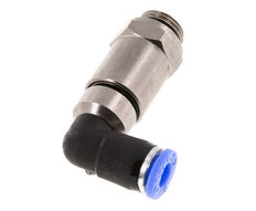 6mm & G1/4'' Winkel Schnell-Drehgelenk Einsteck-Außengewinde Vernickeltes Messing/PBT NBR Drehbar