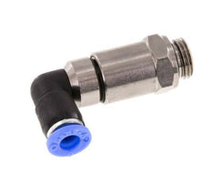 6mm & G1/4'' Winkel Schnell-Drehgelenk Einsteck-Außengewinde Vernickeltes Messing/PBT NBR Drehbar