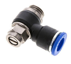 Durchflussregelungs-Schalldämpfer Auslasskrümmer 10 mm - G1/4'' Messing/PA 66 Schlitzschraube