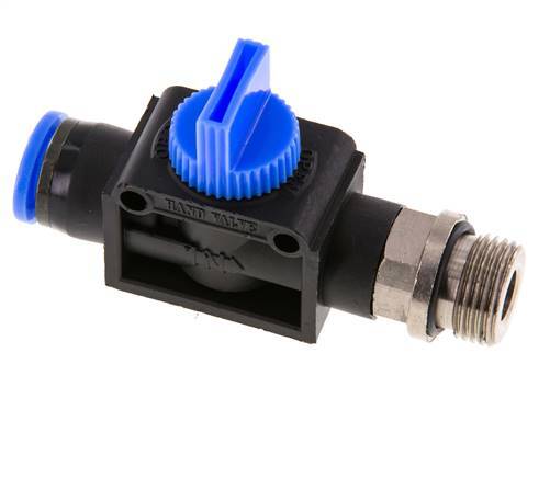 3/2-Wege-Absperr-Handventil 10 mm - G3/8'' Kunststoff/Messing Gewindeseitige Entlüftung