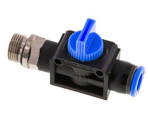 3/2-Wege-Absperr-Handventil 10 mm - G3/8'' Kunststoff/Messing Gewindeseitige Entlüftung