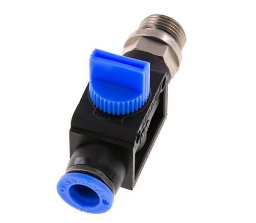 3/2-Wege-Absperr-Handventil 10 mm - G3/8'' Kunststoff/Messing Gewindeseitige Entlüftung