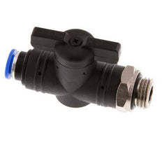 2-Wege-Kugelhahn in gerader Ausführung 6 mm - G1/4'' Kunststoff/Messing