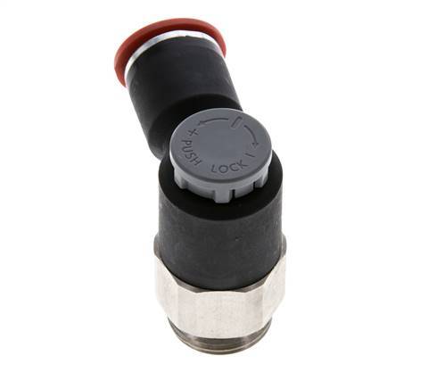 Durchflussregelventil Meter-In-Winkelstück 12 mm - G1/2'' Messing/PA 66 Sicherungsmutter