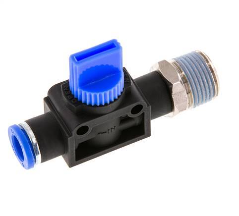 3/2-Wege-Absperr-Handventil 8 mm - R3/8'' Kunststoff/Messing Rohrseitige Entlüftung