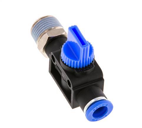 3/2-Wege-Absperr-Handventil 8 mm - R3/8'' Kunststoff/Messing Rohrseitige Entlüftung