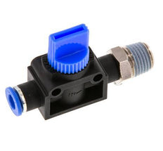 3/2-Wege-Absperr-Handventil 6 mm - R1/4'' Kunststoff/Messing Gewindeseitige Entlüftung