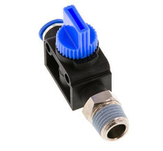 3/2-Wege-Absperr-Handventil 6 mm - R1/4'' Kunststoff/Messing Gewindeseitige Entlüftung
