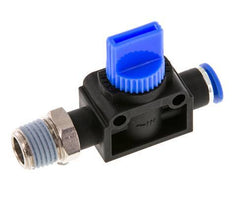 3/2-Wege-Absperr-Handventil 6 mm - R1/4'' Kunststoff/Messing Gewindeseitige Entlüftung
