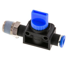 3/2-Wege-Absperr-Handventil 6 mm - R1/4'' Kunststoff/Messing Gewindeseitige Entlüftung
