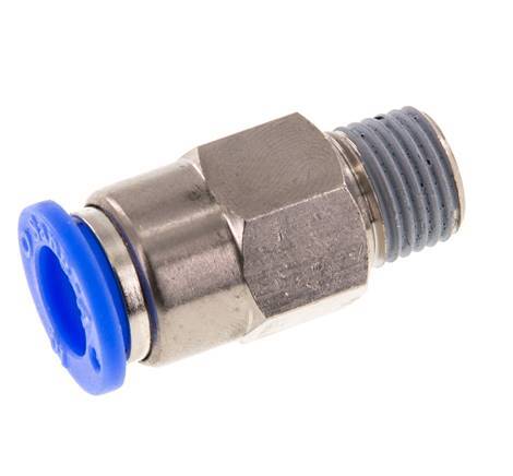 Steckverschraubung 10mm & R1/4'' männlich Selbstsichernd Messing/PBT 0-10bar (0-145psi)