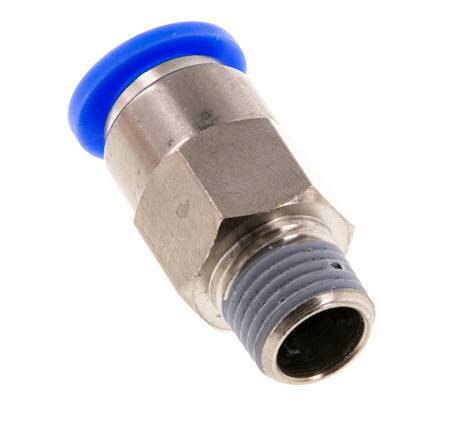 Steckverschraubung 10mm & R1/4'' männlich Selbstsichernd Messing/PBT 0-10bar (0-145psi)