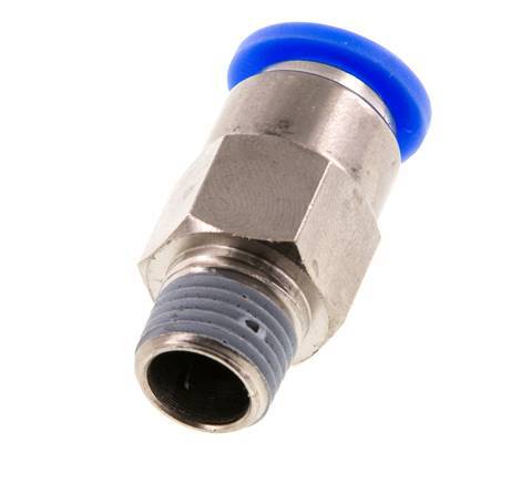 Steckverschraubung 10mm & R1/4'' männlich Selbstsichernd Messing/PBT 0-10bar (0-145psi)
