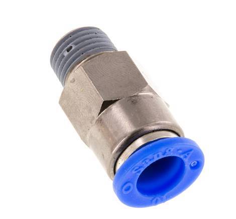 Steckverschraubung 10mm & R1/4'' männlich Selbstsichernd Messing/PBT 0-10bar (0-145psi)