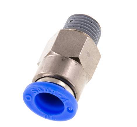 Steckverschraubung 10mm & R1/4'' männlich Selbstsichernd Messing/PBT 0-10bar (0-145psi)