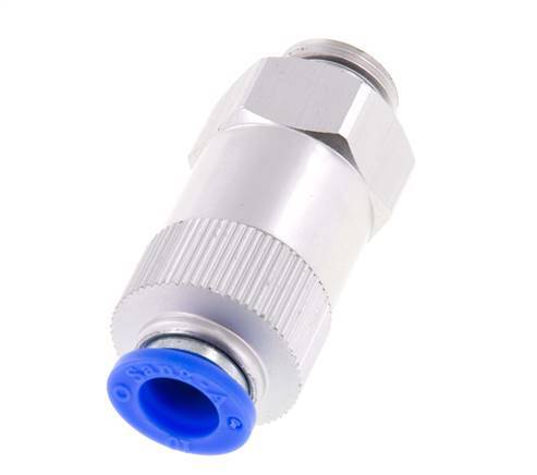 Push-In-Rückschlagventil 10mm & G3/8'' Außengewinde Aluminium 0,2-10bar (3-145psi) Schlauchgewinde